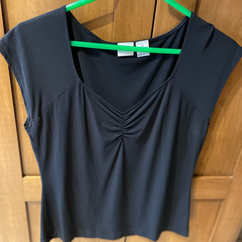 11 Excellent condition black silky top